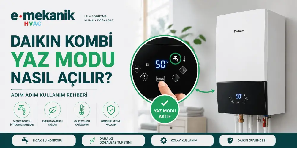 Daikin Kombi Yaz Modu Nasıl Açılır?