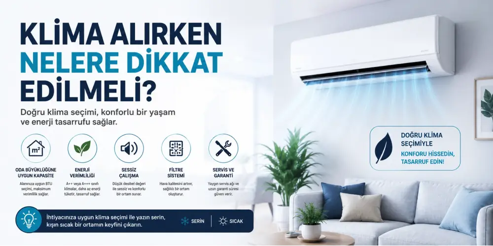 Klima Alırken Nelere Dikkat Edilmeli?