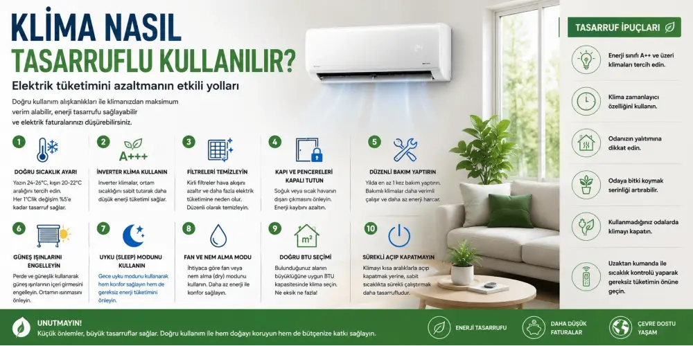 Klima Nasıl Tasarruflu Kullanılır?