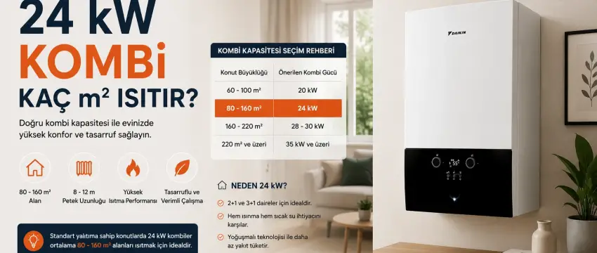 24 kW Kombi Kaç m² Isıtır?