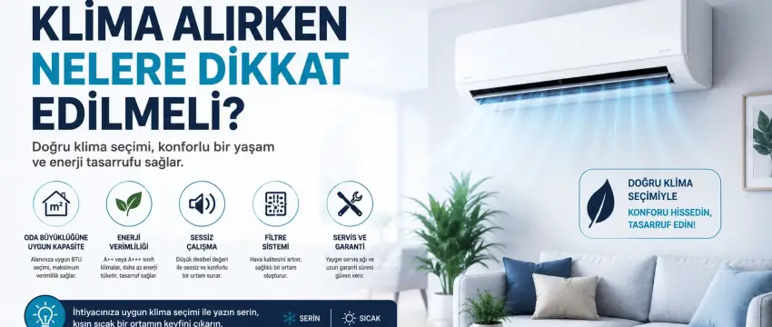 Klima Alırken Nelere Dikkat Edilmeli?