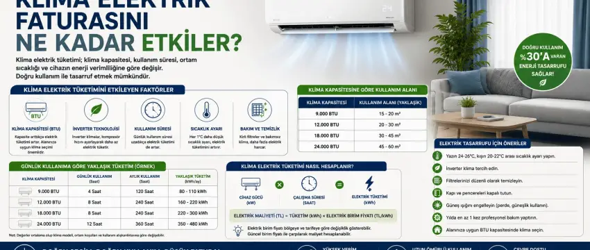 Klima Elektrik Faturasını Ne Kadar Etkiler?