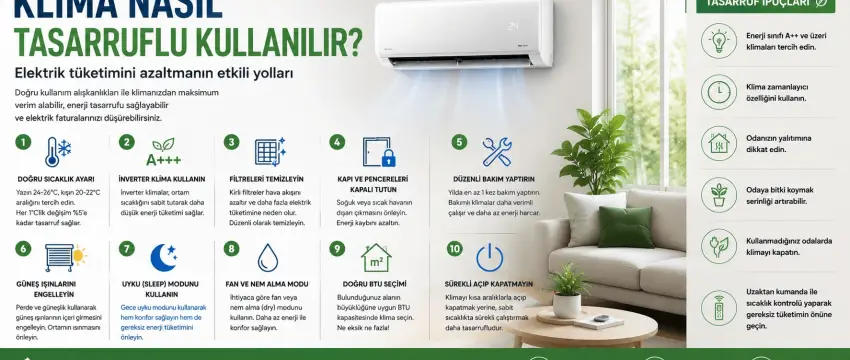 Klima Nasıl Tasarruflu Kullanılır?