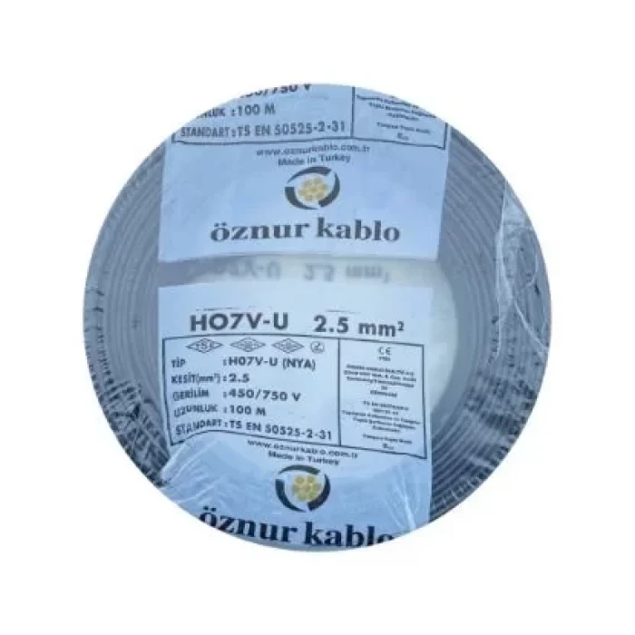 2,5 nya siyah öznur kablo 2000 mt 20 top fiyatıdır