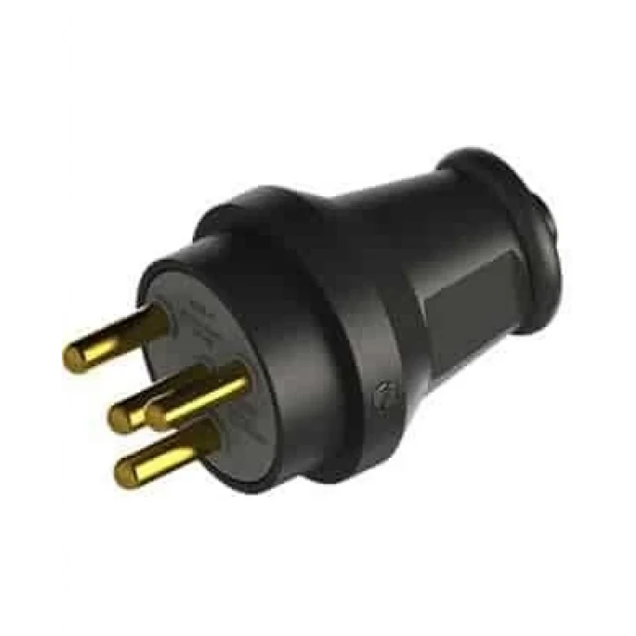 3X25 A TRİFAZE ERKEK FİŞ KAUÇUK