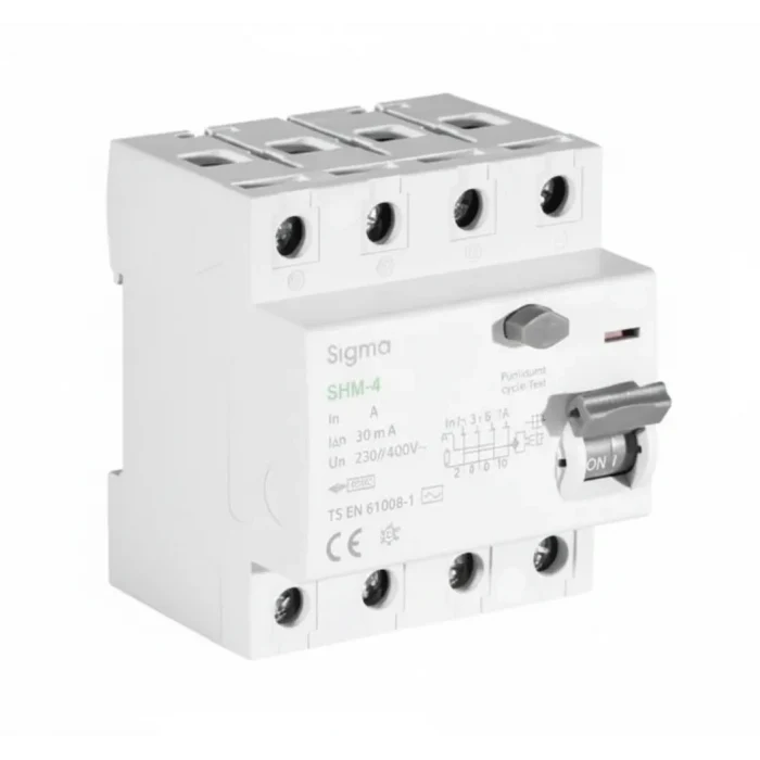 4P 100A 30 MA SİGMA 4X100 KAÇAK AKIM ROLESİ SHM4100030