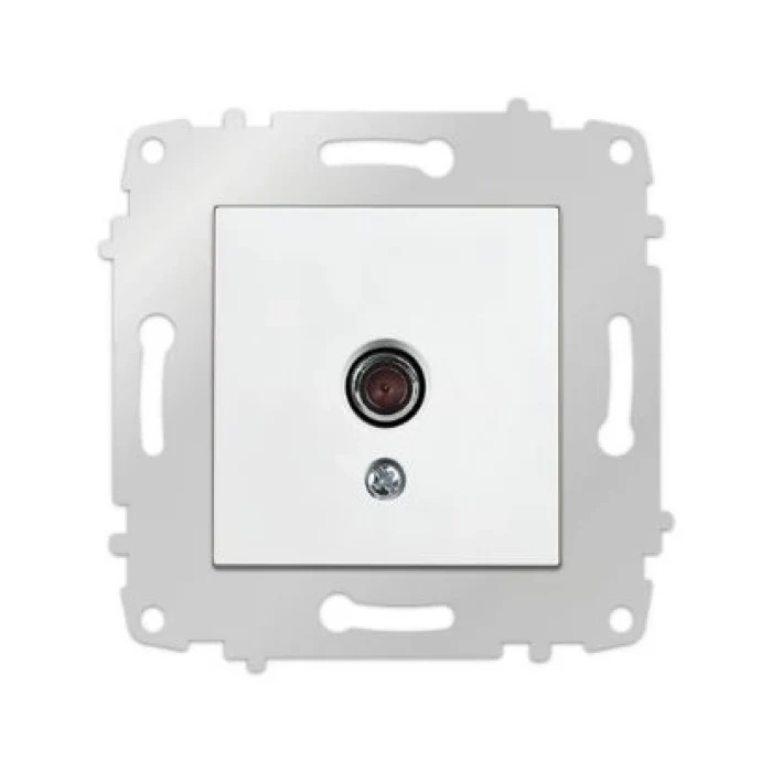 VİKO KARRE UYFU PRİZ F KONNEKTÖR SONLU BEYAZ (ÇERÇEVE HARİÇ)