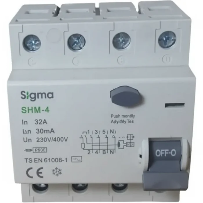 SİGMA 4P 32 30 MA KAÇAK AKIM RÖLESİ