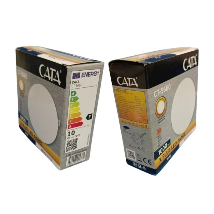 CATA CT-5660X-PLUS 10W LED PANEL 2 IŞIK SEÇENEĞİ BEYAZ 6400K&GÜNIŞIĞI 3200K