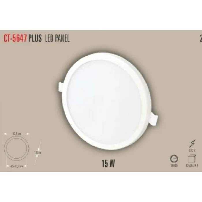 CATA CT-5647 15W PLUS AYARLANABİLİR LED PANEL 2 IŞIK SEÇENEĞİ