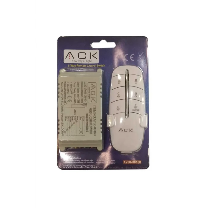 ACK 6.LI AVİZE KUMANDASI BEYAZ