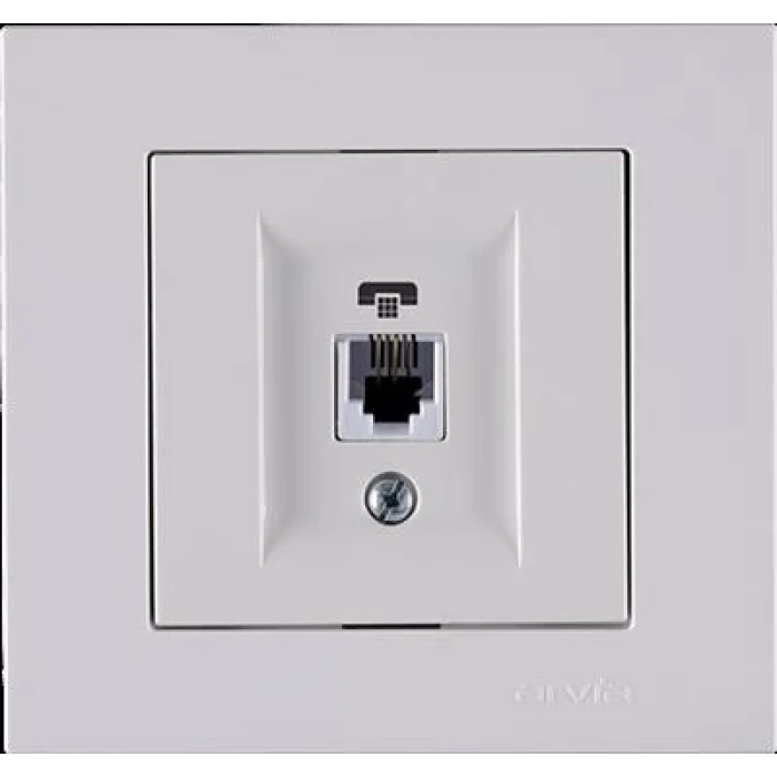 ARVİA KAREN BEYAZ NÜMERİS TELEFON PRİZİ RJ11(KABLOLU) ÇERÇEVESİZ