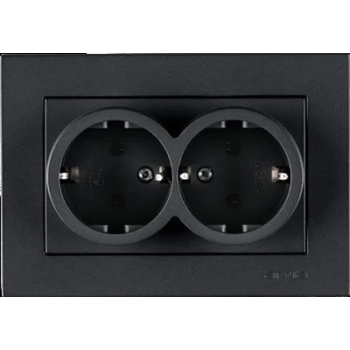 ARVİA KAREN FÜME İKİLİ TOPRAKLI PRİZ MDL+KPK ÇERÇEVESİZ