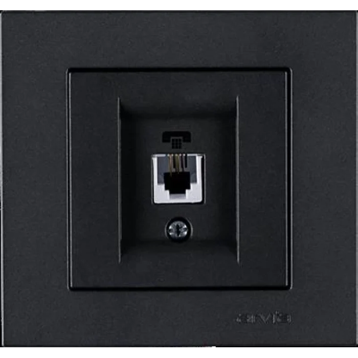 ARVİA KAREN FÜME NÜMERİS TELEFON PRİZİ RJ11 (KABLOLU) MDL+KPK ÇERÇEVESİZ