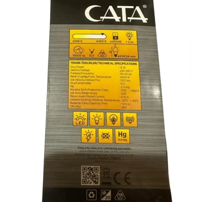 CATA 12 W 1200 LM BEYAZ IŞIK LED AMPUL