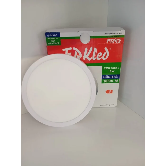 ERKLED 18W 1850 LM GÜNIŞIĞI SIVA ÜSTÜ BEYAZ KASA SPOT