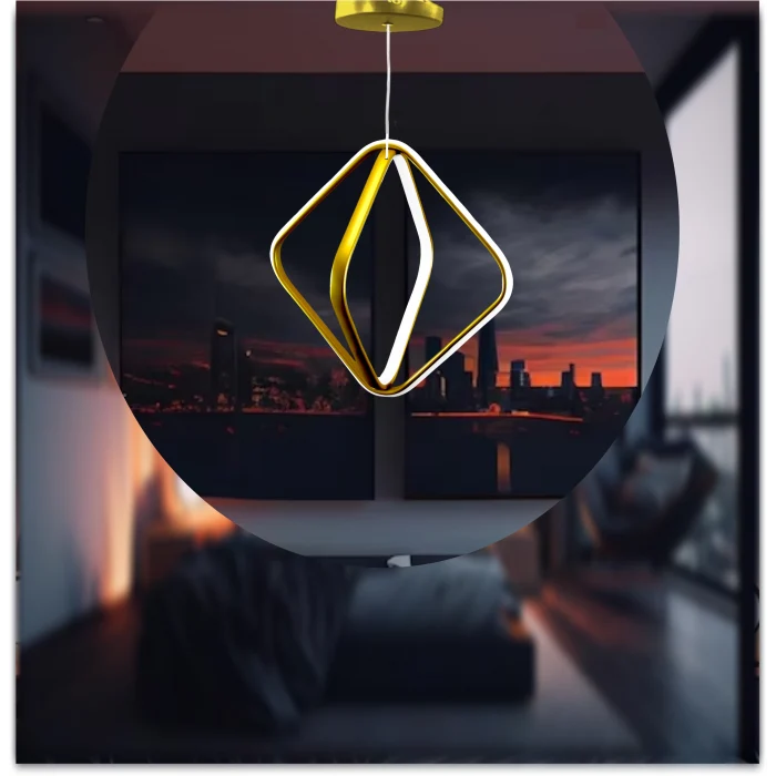 ERVAPLUS KARE GEÇMELİ 3 MOD 25 W AVİZE