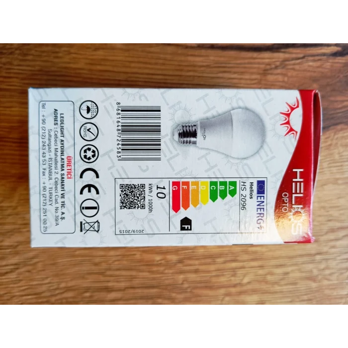 HELİOS 10 WATT BEYAZ IŞIK LED AMPUL E27 DUY