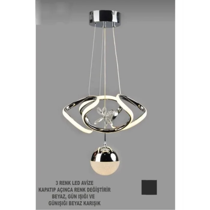 KÜÇÜK TEK TOP LED AVİZE 3 MOD