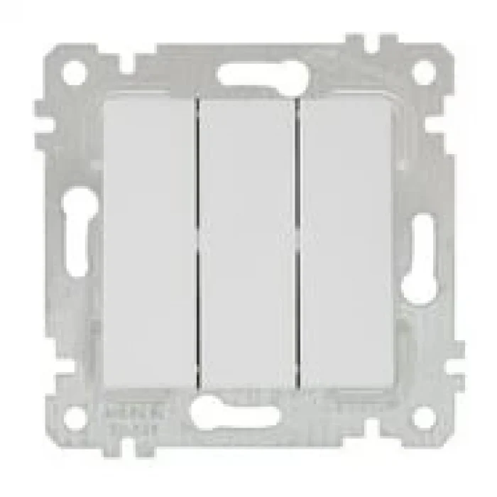 MUTLUSAN ÜÇLÜ ANAHTAR MEKANİZMA+TUŞ-BEYAZ (ÇERÇEVE HARİÇ)