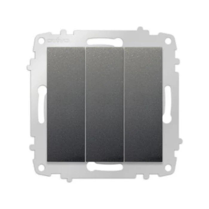 OVİVO FÜME 3 LÜ ANAHTAR MODÜL + KAPAK (ÇERÇEVE HARİÇ)