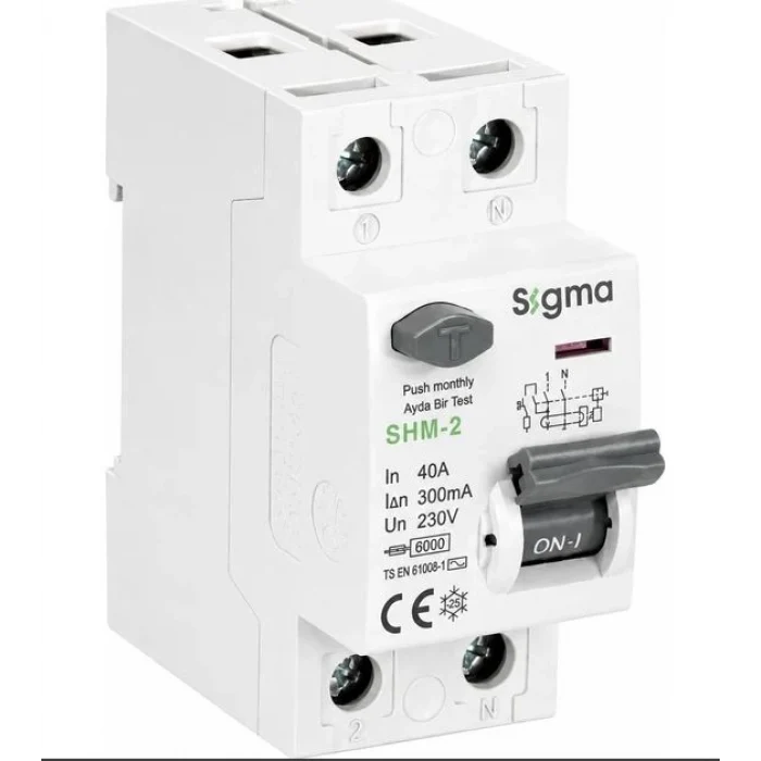 SİGMA 2P 40 300 MA YANGIN KORUMA RÖLESİ