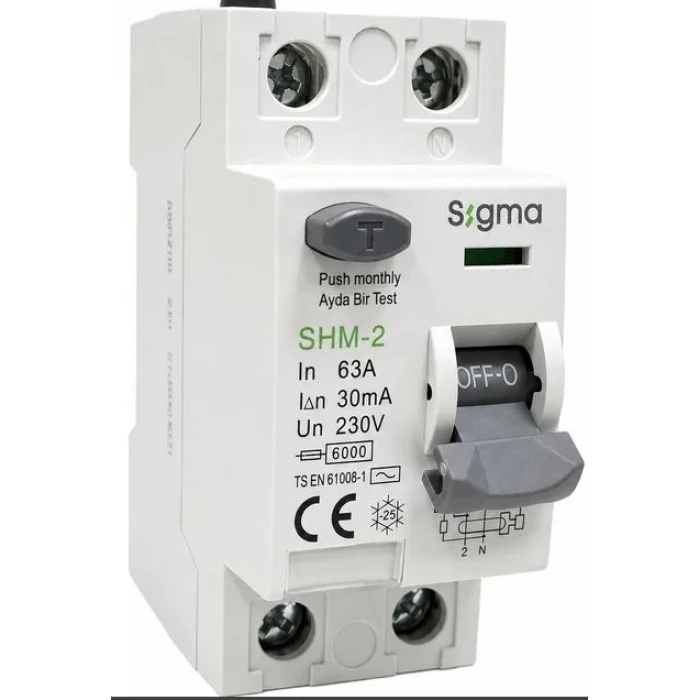 SİGMA 2P 63 30 MA KAÇAK AKIM KORUMA RÖLESİ