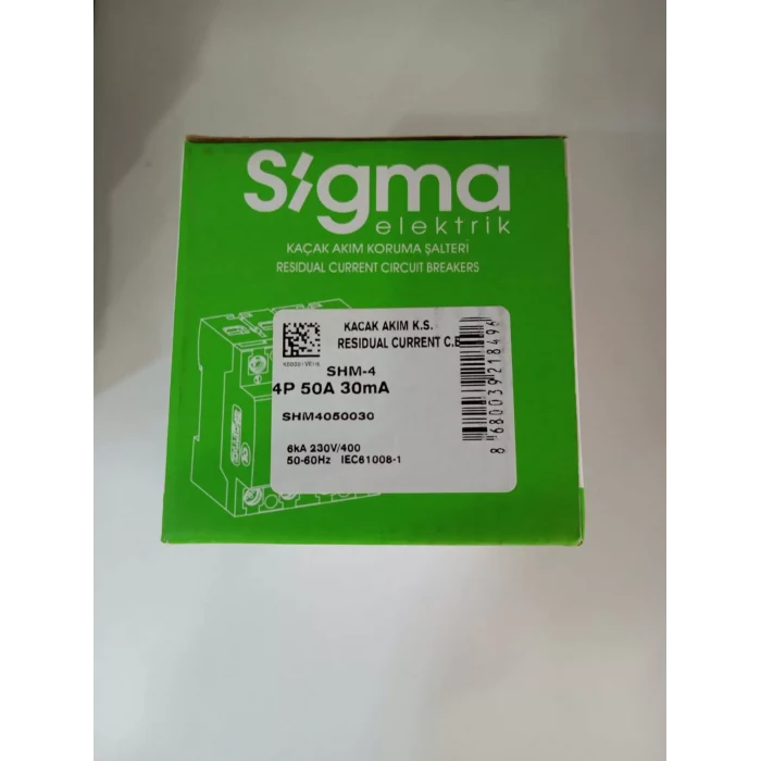 SİGMA 4P 50 30 MA KAÇAK AKIM RÖLESİ