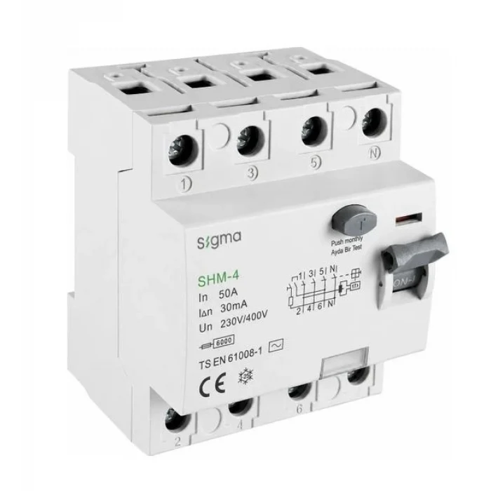 SİGMA 4P 50 30 MA KAÇAK AKIM RÖLESİ