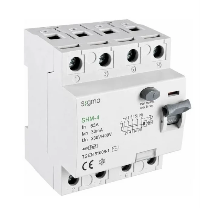 SİGMA 4P 63 30 MA KAÇAK AKIM RÖLESİ