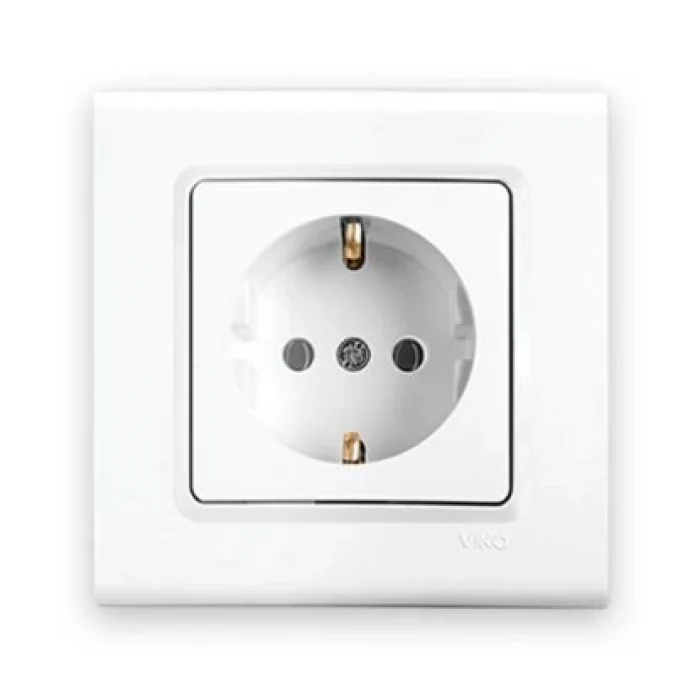 VİKO LİNNERA TOPRAKLI PRİZ MODÜL + KAPAK (ÇERÇEVE HARİÇ)