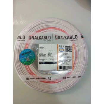 2X0,75 ÜNAL KORDON KABLO 100 MT TOP FİYATIDIR