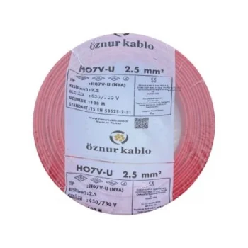 2,5 nya kırmızı öznur kablo PAKET100 METRE OLARAK TEK PARÇA SATILMAKTADIR.