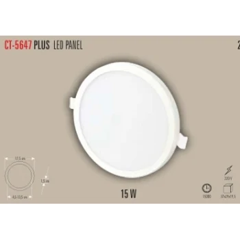 CATA CT-5647 15W PLUS AYARLANABİLİR LED PANEL 2 IŞIK SEÇENEĞİ