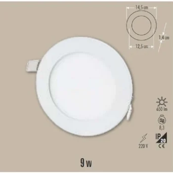 CT-5146 9W SLIM PANEL 2 IŞIK SEÇENEĞİ BEYAZ 6400K&GÜNIŞIĞI 3200K