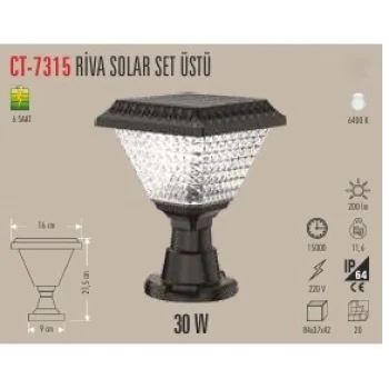 CATA 30W BEYAZ IŞIK SOLAR SET ÜSTÜ BAHÇE ARMATÜR