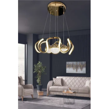 ALTI KANAT 4 TOP LED AVİZE 3 MODLU