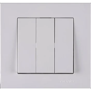 ARVİA KAREN BEYAZ 3 LÜ ANAHTAR MDL+KPK ÇERÇEVESİZ