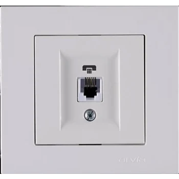 ARVİA KAREN BEYAZ NÜMERİS TELEFON PRİZİ RJ11(KABLOLU) ÇERÇEVESİZ