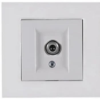 ARVİA KAREN BEYAZ UYDU PRİZİ (F KONNEKTÖR) MDL+KPK ÇERÇEVESİZ