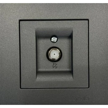 ARVİA KAREN FÜME UYDU PRİZİ (F KONNEKTÖR) MDL+KPK ÇERÇEVESİZ