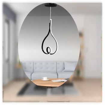 ERVAPLUS KALP SİYAH 3 MOD 32W LED AVİZE