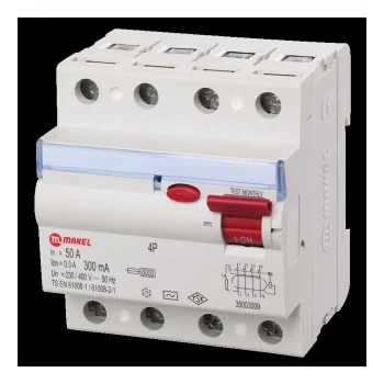 MAKEL 4P 50 300 MA KAÇAK AKIM YANGIN KORUMA RÖLESİ