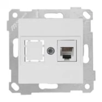 MUTLUSAN TELEFON PRİZİ 1XRJ12(CAT3) MODÜL + KAPAK (ÇERÇEVE HARİÇ)