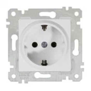 MUTLUSAN TOPRAKLI PRİZ MODÜL + KAPAK (ÇERÇEVE HARİÇ)