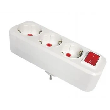 MUTLUSAN ÜÇLÜ ANAHTARLI FİŞ PRİZ(DÜZ TİP