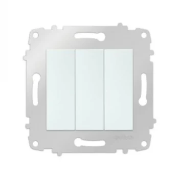 OVİVO BEYAZ 3 LÜ ANAHTAR MODÜL + KAPAK (ÇERÇEVE HARİÇ)