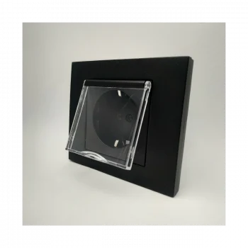 OVİVO SİYAH KAPAKLI TORAKLI PRİZ ÇERÇEVE HARİÇ