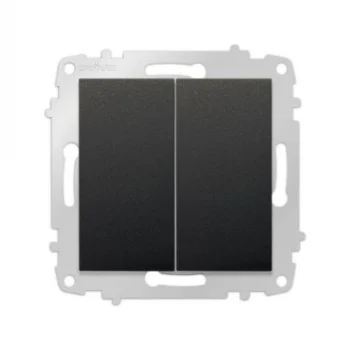 OVİVO SİYAH KOMÜTATÖR MODÜL + KAPAK (ÇERÇEVE HARİÇ)