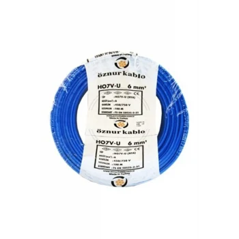 ÖZNUR 6 NYAF Kablo - Mavi 100 Metre